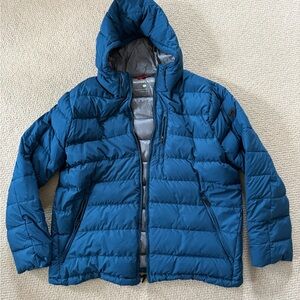 Michael Kors Men's Blue Puffer Jacket - Premium Down Blend